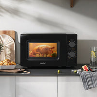 700W 20L Countertop Microwave Oven with Dual Knob