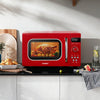 800W 20L Retro Microwave Oven with LED Display