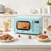 800W 20L Retro Microwave Oven with LED Display