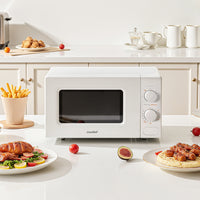 700W 20L Countertop Microwave Oven with Dual Knob
