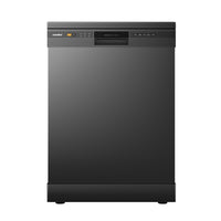 Black Freestanding Dishwasher with 6 Washing Programs