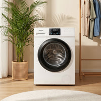 10kg Freestanding Washing Machine with Steam Function, Quick Wash & LED Touch Panel