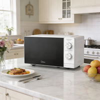 White Microwave Oven with 5 Power Levels