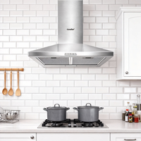 Class A++ 60cm Chimney Cooker Range Hood Kitchen Extractor with 3-Speed Modes