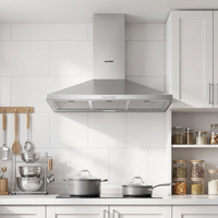 90cm Chimney Cooker Hood with LED and Recirculating & Ducting System