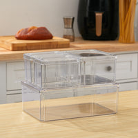 Livingandhome 4Pcs Transparent Refrigerator Bins Organizer Set
