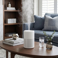 Mini Air Purifier for Bedroom, HEPA Filter & Fragrance Pad, USB White
