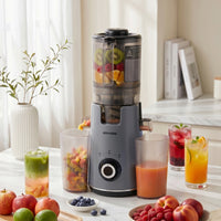 300W Cold Press Juicer with 130mm Wide Feed Chute, Slow Masticating Juice Extractor for Home Kitchen
