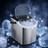 Countertop Bullet Ice Maker, 12KG/24H with Self-Cleaning & Handle, Black