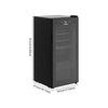 99L Under Counter Fridge with Glass Door, Digital Display & Beverage Storage