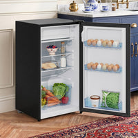 106L Compact Refrigerator with 9L Freezer Box, Small Fridge Freezer for Apartment, Office & Dorm