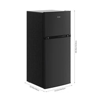 180L Double Door Refrigerator with 45L Freezer Compartment, Freestanding Fridge Freezer for Family Kitchen