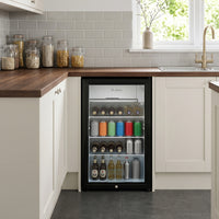 83L Glass Door Refrigerator with 9L Freezer Box, Interior Light for Kitchen, Office & Apartment