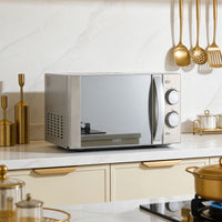 CMW20MSS-DX 20L Countertop Microwave | 700W Compact Design with 6 Cooking Levels